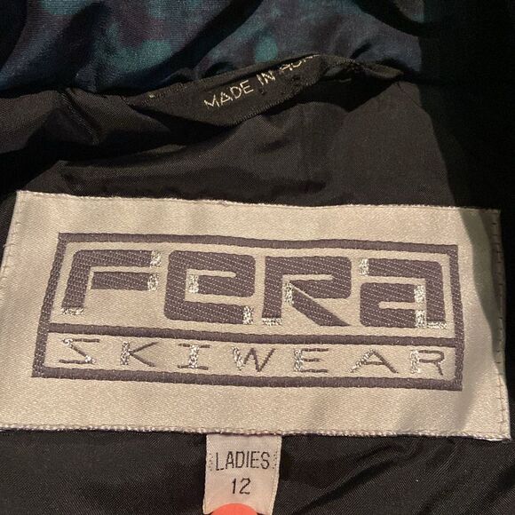 Vintage Dark green metallic ski jacket size 12 - Picture 8 of 12